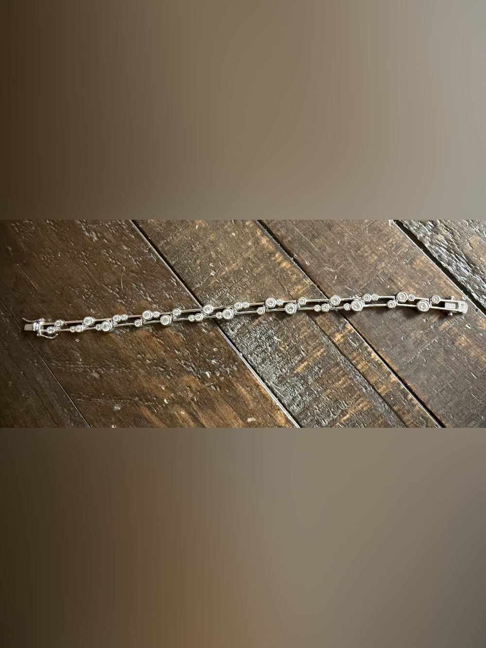 Diamonique Sterling Silver Tennis Bracelet - Picture 4 of 9